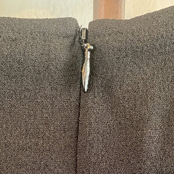 GANNI BLOUSE BLACK HEAVY CREPE BLOUSON SLEEVE TOP - Picture 3 of 8